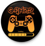 printfashion Gamer - Kitűző, hűtőmágnes - Fekete (5311016)