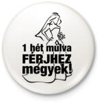 printfashion Férjhez megyek! - Kitűző, hűtőmágnes - Fehér (3077538)