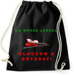 printfashion ELHÚZOM A NÓTÁDAT - Sportzsák, Tornazsák - Fekete (1505192)