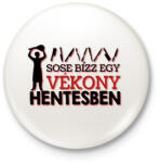 printfashion Vékony hentes - Kitűző, hűtőmágnes - Fehér (9392445)