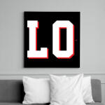 printfashion Love páros minta szerelem - Vászonkép - Fekete (11477621)