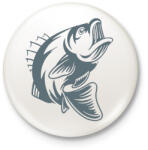 printfashion Hal/fish - Kitűző, hűtőmágnes - Fehér (11122382)