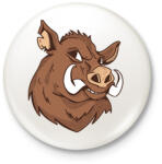 printfashion Vaddisznó - Kitűző, hűtőmágnes - Fehér (12049952)