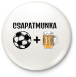 printfashion Csapatmunka - Kitűző, hűtőmágnes - Fehér (3081131)