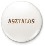 printfashion Asztalos - Fa mintás - Kitűző, hűtőmágnes - Fehér (6563015)