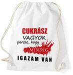 printfashion Cukrász vagyok. . . - Sportzsák, Tornazsák - Fehér (16283176)