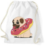 printfashion Mopsz kutya - Sportzsák, Tornazsák - Fehér (1035763)