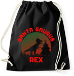 printfashion Santa Saurus Rex - Sportzsák, Tornazsák - Fekete (5593277)