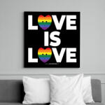 printfashion LOVE IS LOVE - humanista - LMBT / LMBTQI (127) - Vászonkép - Fekete (6655321)