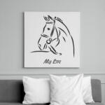 printfashion My life - Lovas minta2 - Vászonkép - Fehér (6640821)