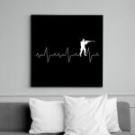 printfashion Szívritmus PUBG CSGO - Vászonkép - Fekete (6645098)