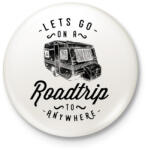 printfashion Gyerünk kirándulni - Kitűző, hűtőmágnes - Fehér (3074241)