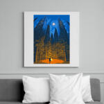 printfashion Ember és természet - Vászonkép - Fehér (6636316)