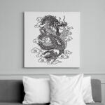 printfashion Sárkány - Vászonkép - Fehér (13943807)