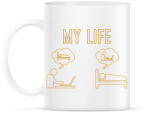 printfashion My life - Munkamániás - Bögre - Fehér (7447967)
