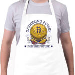 printfashion BITCOIN 4 EVER 81 - Kötény - Fehér (6212248)