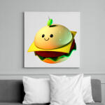 printfashion Cuki burger - Vászonkép - Fehér (11660568)