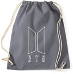 printfashion BTS fehér - Sportzsák, Tornazsák - Grafitszürke (5798318)