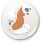 printfashion Róka - Kitűző, hűtőmágnes - Fehér (10851891)