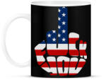 printfashion F*ck You! USA for life! - Bögre - Fekete (906503)