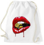 printfashion Gangster lips - Sportzsák, Tornazsák - Fehér (2368958)
