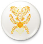 printfashion owl joga2 - Kitűző, hűtőmágnes - Fehér (5365931)