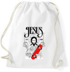 printfashion Jesus can slide - Sportzsák, Tornazsák - Fehér (224823)