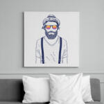 printfashion Hipster - Vászonkép - Fehér (6625449)