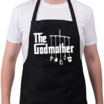 printfashion Keresztanya - The Godmother - Kötény - Fekete (7261984)