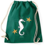 printfashion Tengeri csikó - Sportzsák, Tornazsák - Sötétzöld (422537)