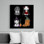 printfashion halloween nyuszik - Vászonkép - Fekete (14540654)