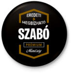 printfashion Szabó prémium minőség - Kitűző, hűtőmágnes - Fekete (3097175)