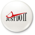 printfashion Fogselyem - Just do it - Kitűző, hűtőmágnes - Fehér (10350192)