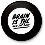 printfashion Brain is the new - Kitűző, hűtőmágnes - Fekete (3100953)