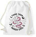 printfashion Ördög legbelül, szelídítsd meg - Sportzsák, Tornazsák - Fehér (11019557)