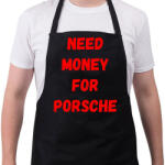 printfashion NEED MONEY FOR PORSCHE (P) - Kötény - Fekete (16246745)