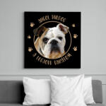 printfashion Angol buldog - Legjobb barát - Vászonkép - Fekete (7179973)