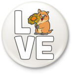 printfashion Love Quokka - Kitűző, hűtőmágnes - Fehér (13931137)