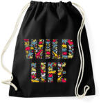 printfashion WILD LIFE - Sportzsák, Tornazsák - Fekete (313274)