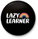 printfashion Lazy learner (White) - Kitűző, hűtőmágnes - Fekete (7536088)