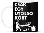 printfashion Csak egy utolsó kört - Bögre - Fekete (5709409)