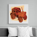 printfashion Retro traktor - Vászonkép - Fehér (14110892)