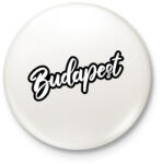 printfashion Budapest felirat póló - Kitűző, hűtőmágnes - Fehér (9234324)