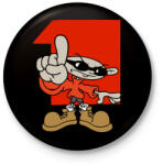 printfashion Kölyök nem dedós 1. - Kitűző, hűtőmágnes - Fekete (3101630)