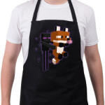 printfashion Enderman rókával - Kötény - Fekete (14308078)