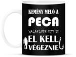 printfashion Kemény meló a peca valakinek ezt is el kell végeznie póló - Bögre - Fekete (9386634)