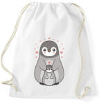 printfashion Pingvin család - Sportzsák, Tornazsák - Fehér (7527249)