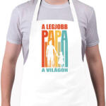 printfashion A legjobb papa a világon - Kötény - Fehér (5508034)