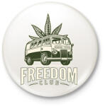 printfashion freedom club - weed and travel - Kitűző, hűtőmágnes - Fehér (11068409)