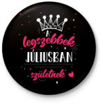printfashion A legszebbek júlisban születnek - Kitűző, hűtőmágnes - Fekete (7437850)
